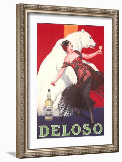 Polar Bear and Flamenco Dancer-null-Framed Art Print