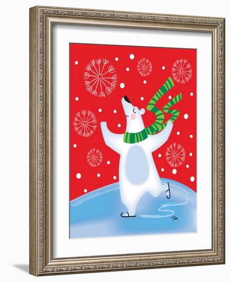 Polar Bear Arabesque-Teresa Woo-Framed Art Print