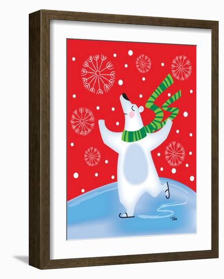 Polar Bear Arabesque-Teresa Woo-Framed Art Print