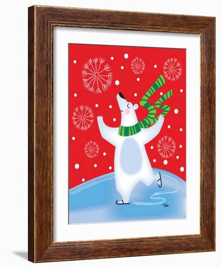 Polar Bear Arabesque-Teresa Woo-Framed Art Print