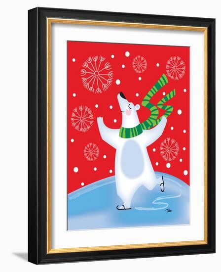 Polar Bear Arabesque-Teresa Woo-Framed Art Print