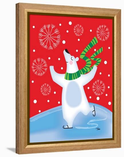 Polar Bear Arabesque-Teresa Woo-Framed Stretched Canvas