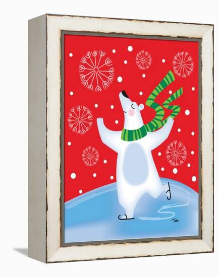 Polar Bear Arabesque-Teresa Woo-Framed Stretched Canvas