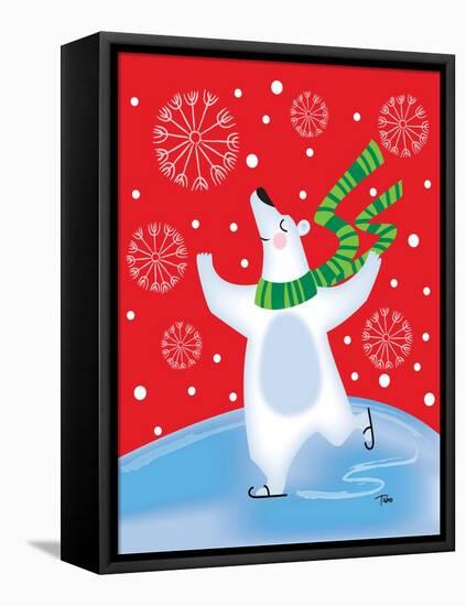 Polar Bear Arabesque-Teresa Woo-Framed Stretched Canvas