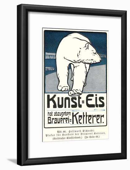 Polar Bear, Art Is Ice-null-Framed Premium Giclee Print