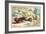 Polar Bear Attacking Seal-null-Framed Art Print