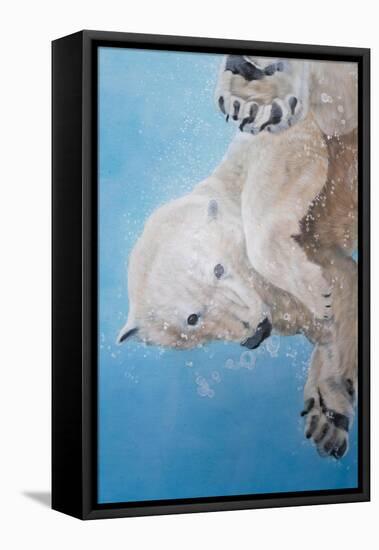 Polar bear ballet, detail, 2012-Odile Kidd-Framed Premier Image Canvas