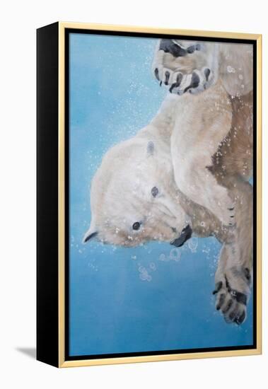 Polar bear ballet, detail, 2012-Odile Kidd-Framed Premier Image Canvas