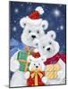 Polar Bear family with Presents-MAKIKO-Mounted Giclee Print