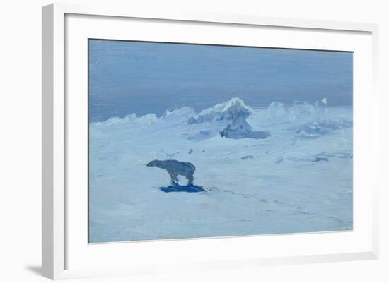 Polar Bear Hunting in the Moonlight, 1899-Alexander Borisov-Framed Giclee Print