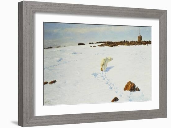 Polar Bear in an Arctic Landscape, 1899-Richard Friese-Framed Giclee Print