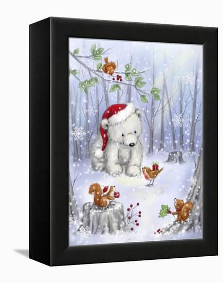 Polar Bear In Wood-MAKIKO-Framed Premier Image Canvas