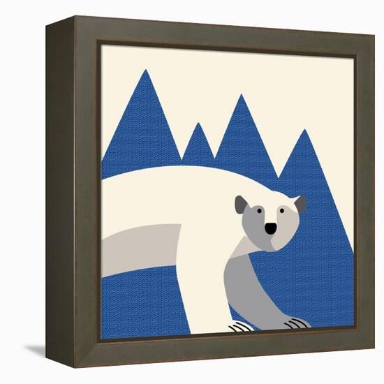 polar bear mountain-null-Framed Premier Image Canvas