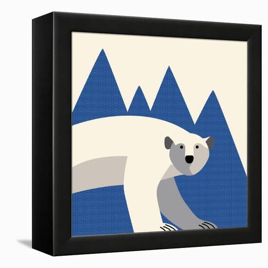 polar bear mountain-null-Framed Premier Image Canvas