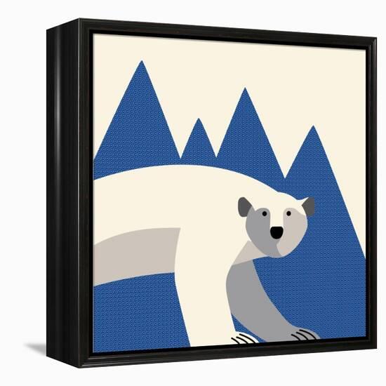 polar bear mountain-null-Framed Premier Image Canvas