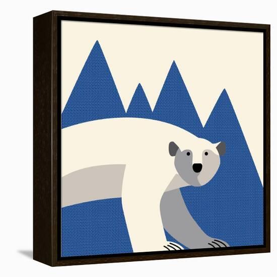 polar bear mountain-null-Framed Premier Image Canvas