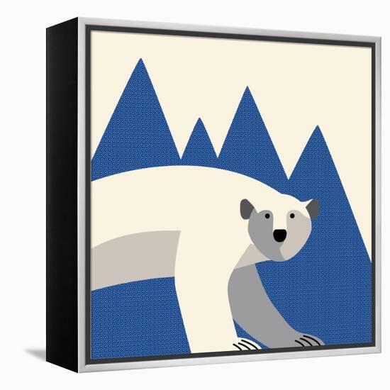 polar bear mountain-null-Framed Premier Image Canvas