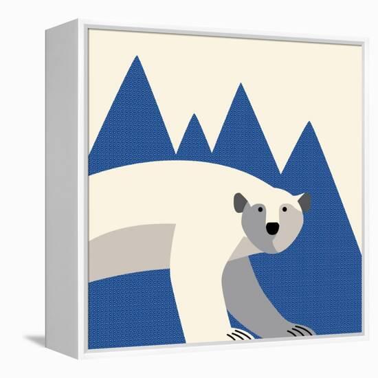 polar bear mountain-null-Framed Premier Image Canvas