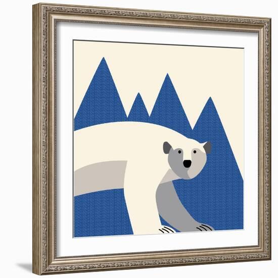 polar bear mountain-null-Framed Giclee Print