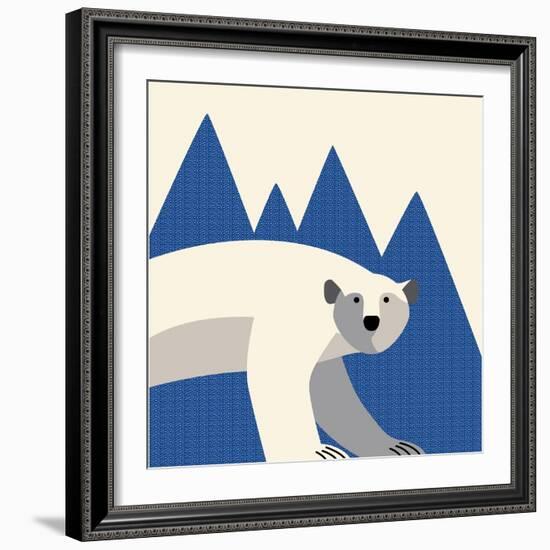 polar bear mountain-null-Framed Giclee Print