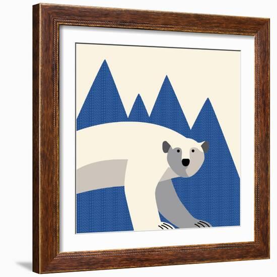 polar bear mountain-null-Framed Premium Giclee Print