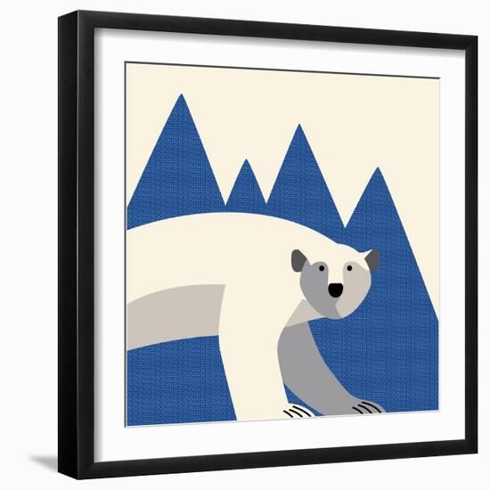 polar bear mountain-null-Framed Premium Giclee Print