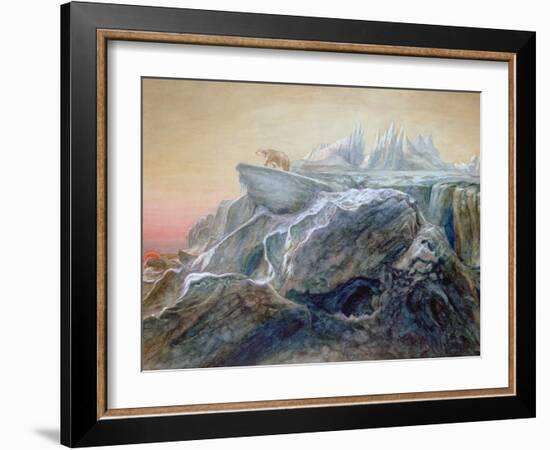 Polar Bear on an Iceberg-William Bradford-Framed Giclee Print