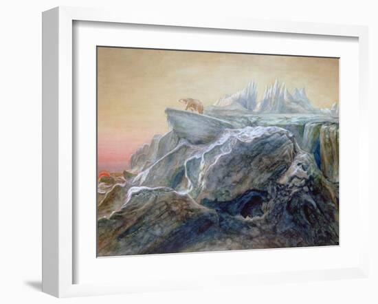 Polar Bear on an Iceberg-William Bradford-Framed Giclee Print