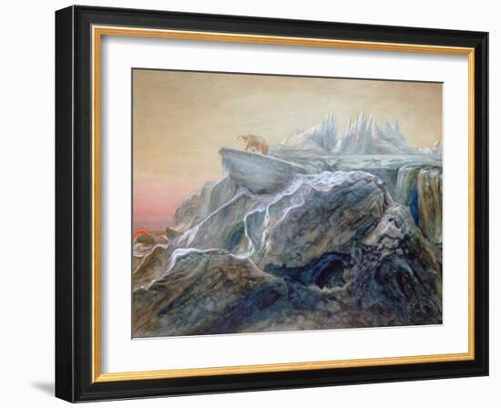 Polar Bear on an Iceberg-William Bradford-Framed Giclee Print