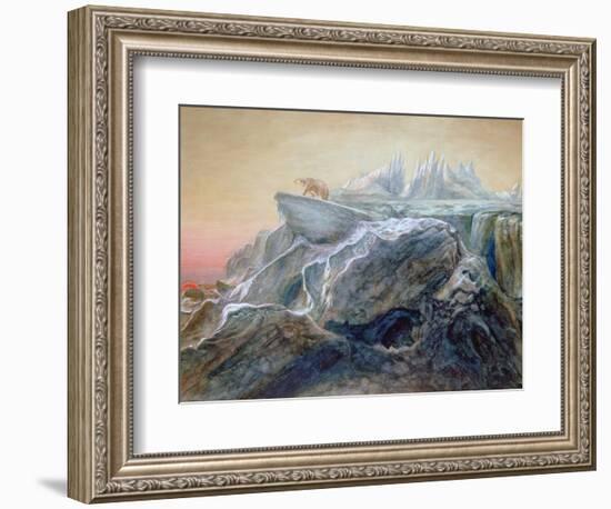 Polar Bear on an Iceberg-William Bradford-Framed Giclee Print