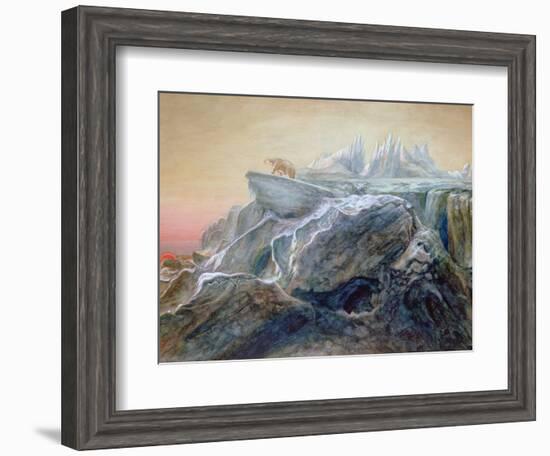 Polar Bear on an Iceberg-William Bradford-Framed Giclee Print