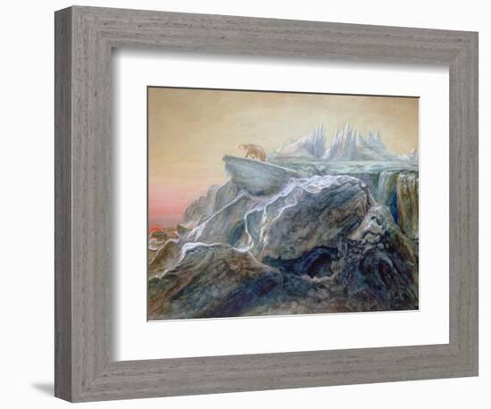 Polar Bear on an Iceberg-William Bradford-Framed Giclee Print