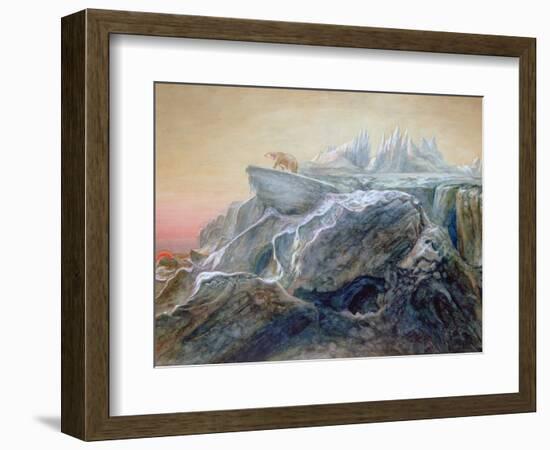 Polar Bear on an Iceberg-William Bradford-Framed Giclee Print