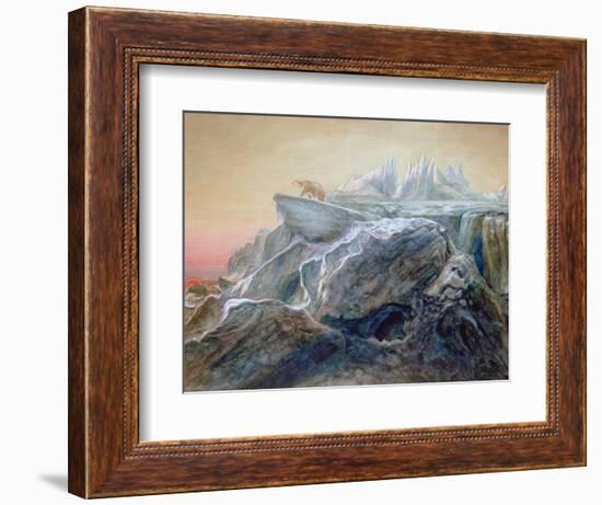 Polar Bear on an Iceberg-William Bradford-Framed Giclee Print