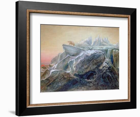 Polar Bear on an Iceberg-William Bradford-Framed Giclee Print