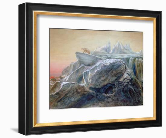 Polar Bear on an Iceberg-William Bradford-Framed Giclee Print