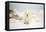 Polar Bear on Hudson Bay Sea Ice, Nunavut Territory, Canada-Paul Souders-Framed Premier Image Canvas