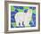 Polar Bear on Stained Glass-Pat Scott-Framed Giclee Print