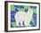 Polar Bear on Stained Glass-Pat Scott-Framed Giclee Print