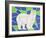 Polar Bear on Stained Glass-Pat Scott-Framed Giclee Print