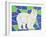 Polar Bear on Stained Glass-Pat Scott-Framed Giclee Print