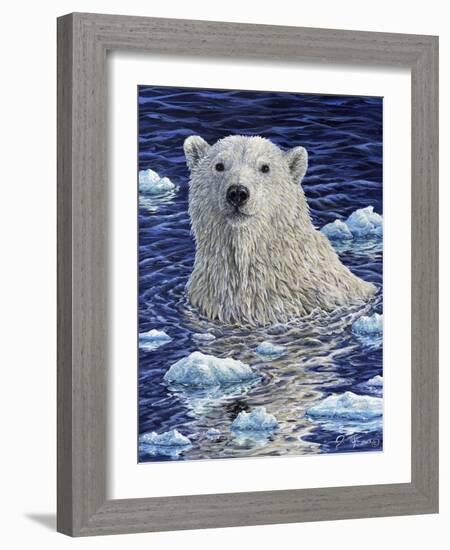 Polar Bear Painting-Jeff Tift-Framed Giclee Print