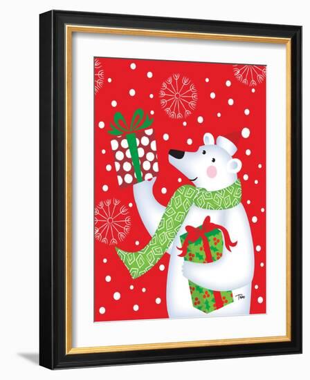 Polar Bear & Presents-Teresa Woo-Framed Art Print