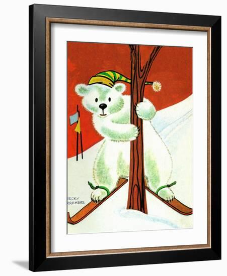 Polar Bear Skis - Jack & Jill-Becky Krehbiel-Framed Giclee Print