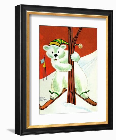 Polar Bear Skis - Jack & Jill-Becky Krehbiel-Framed Giclee Print