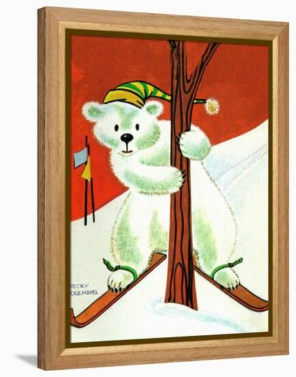 Polar Bear Skis - Jack & Jill-Becky Krehbiel-Framed Premier Image Canvas