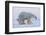 Polar bear standing with cub peering out behind, Norway-Danny Green-Framed Photographic Print