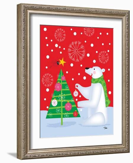 Polar Bear & Tree-Teresa Woo-Framed Art Print