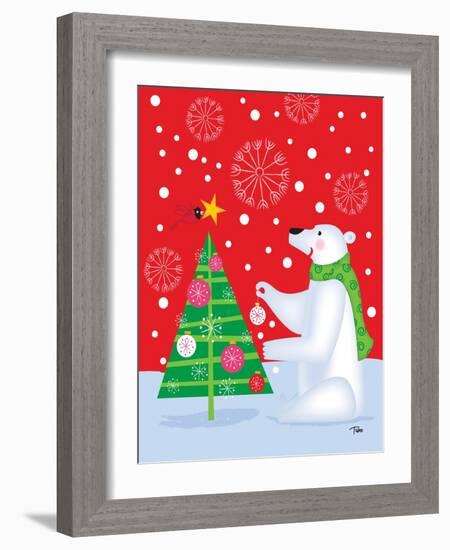 Polar Bear & Tree-Teresa Woo-Framed Art Print