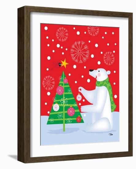 Polar Bear & Tree-Teresa Woo-Framed Art Print